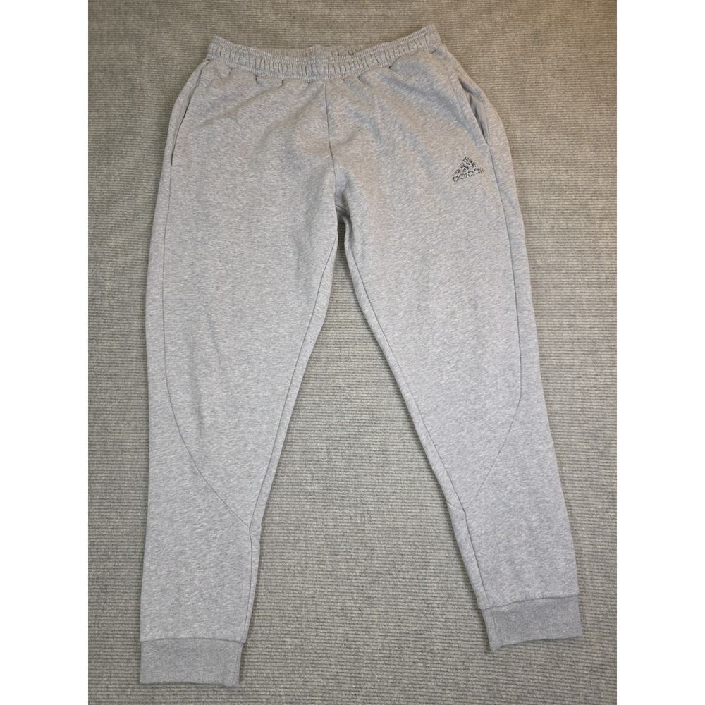 Adidas XL Stadium Fleece Heather Gray Speckled Badge Jogger Athletic Track Pant